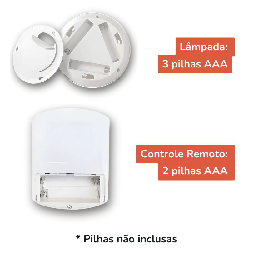 Lâmpadas Led Sem Fio com Controle Remoto - LuxLed - ProntoPraTi