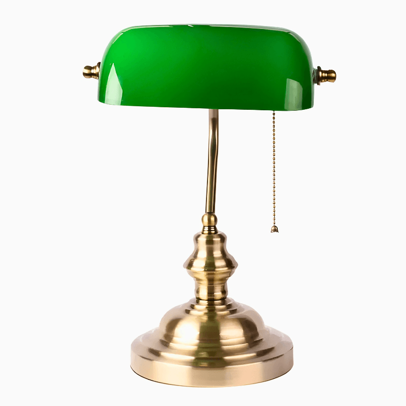 Abajur Banqueiro Inglês Vintage Verde - RetroGreen - ProntoPraTi