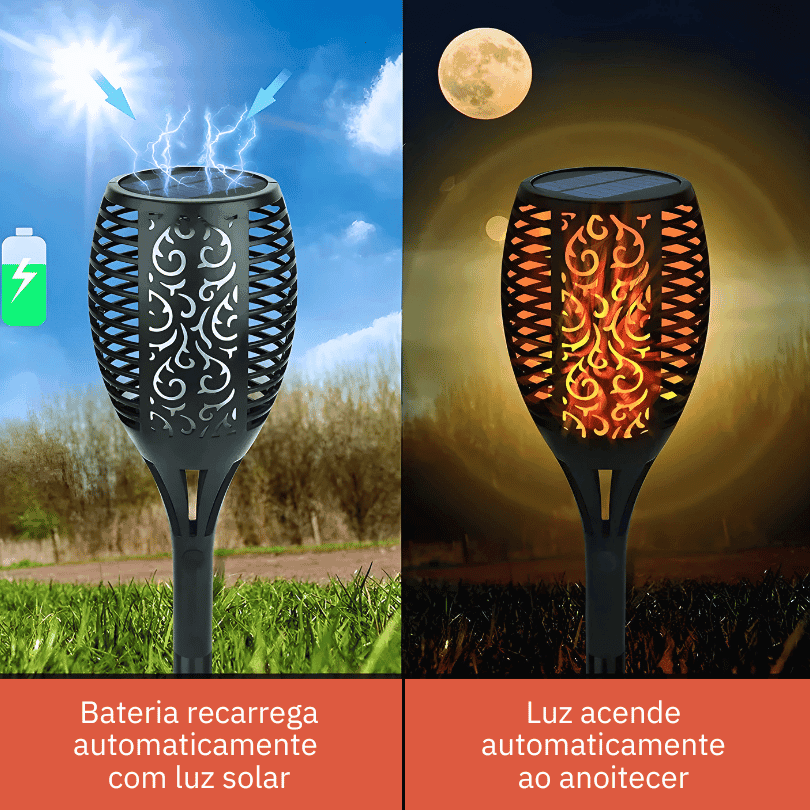 Luminária Tocha Solar - GlowTorch - ProntoPraTi