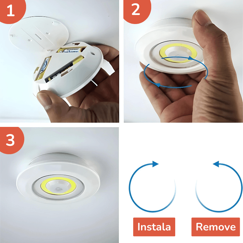 Lâmpadas Led Sem Fio com Controle Remoto - LuxLed - ProntoPraTi