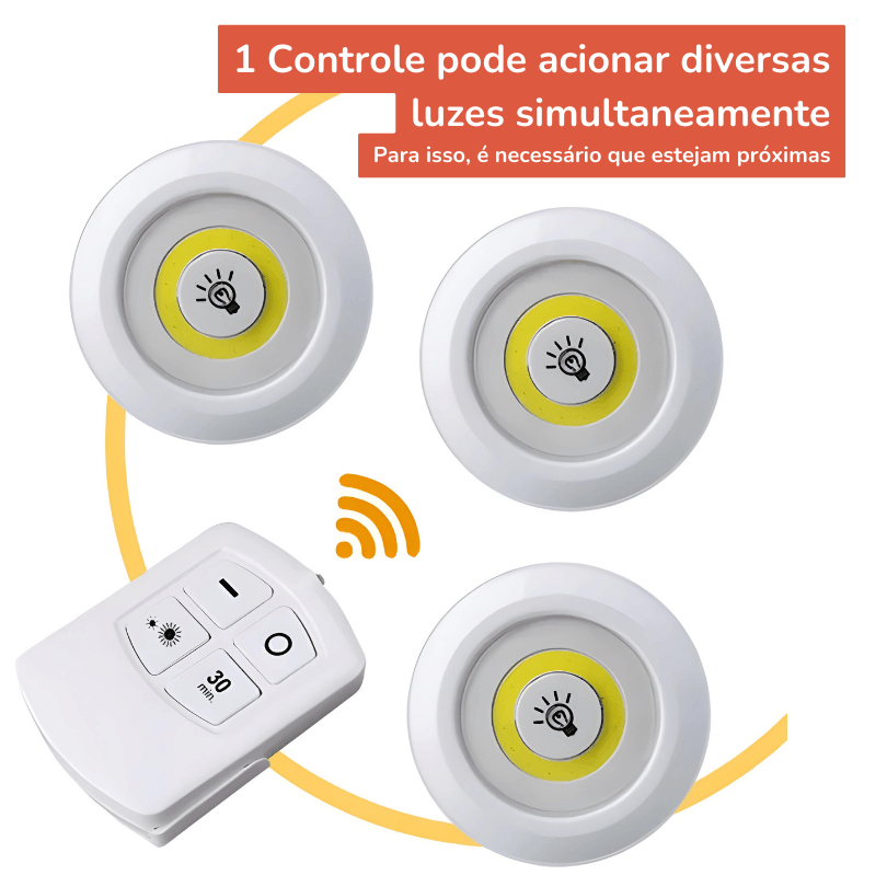 Lâmpadas Led Sem Fio com Controle Remoto - LuxLed - ProntoPraTi