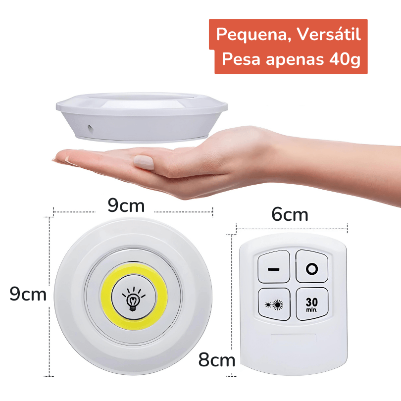 Lâmpadas Led Sem Fio com Controle Remoto - LuxLed - ProntoPraTi